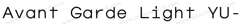 Avant Garde Light YU字体转换